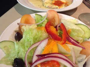 Saltimbocca and salad